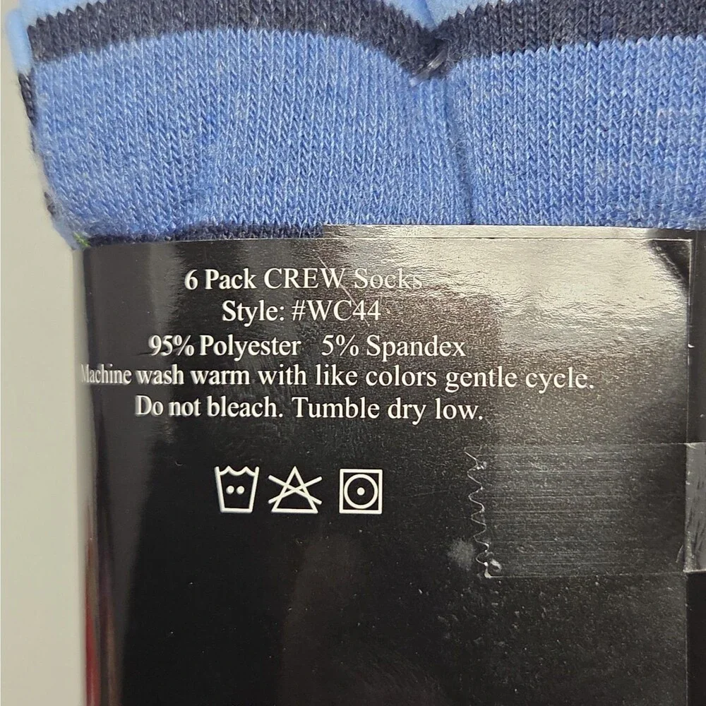 Crew socks womens 6 Pack Colorful Size 5-9 New NWT